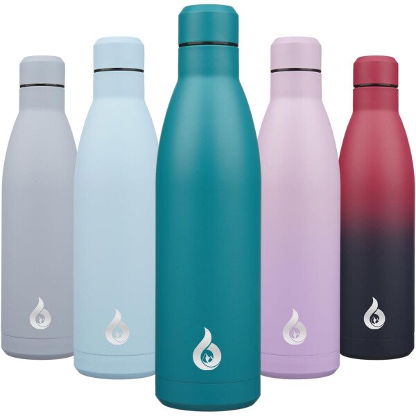BJPKPK Botella de agua aislada de 12 onzas Samll de acero inoxidable, reutilizable, termo metálico que mantiene el frío y el calor, naranja atardecer - Image 288