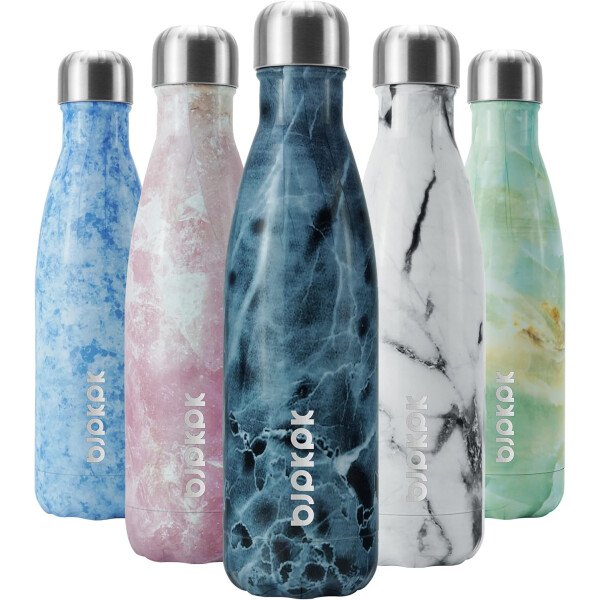 BJPKPK Botella de agua aislada de 12 onzas Samll de acero inoxidable, reutilizable, termo metálico que mantiene el frío y el calor, naranja atardecer - Image 292