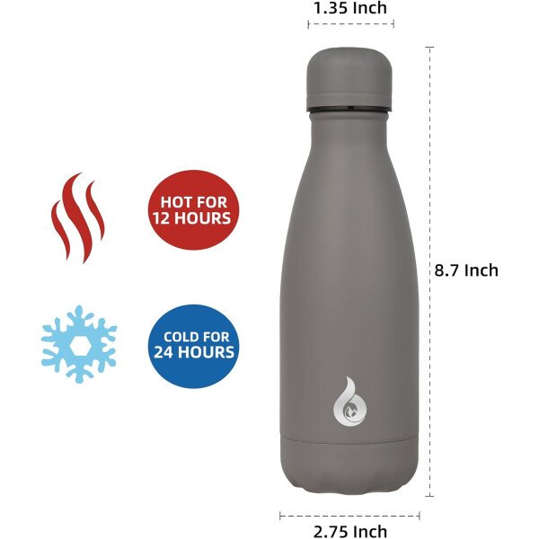 BJPKPK Botella de agua aislada de 12 onzas Samll de acero inoxidable, reutilizable, termo metálico que mantiene el frío y el calor, naranja atardecer - Image 317