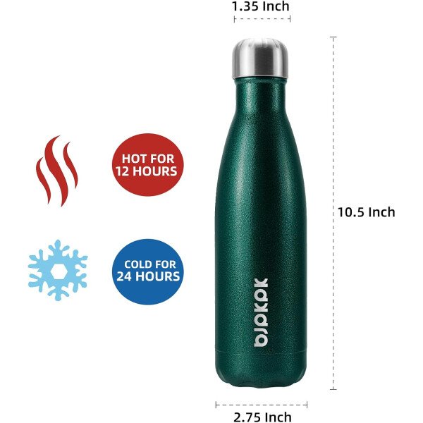 BJPKPK Botella de agua aislada de 12 onzas Samll de acero inoxidable, reutilizable, termo metálico que mantiene el frío y el calor, naranja atardecer - Image 332