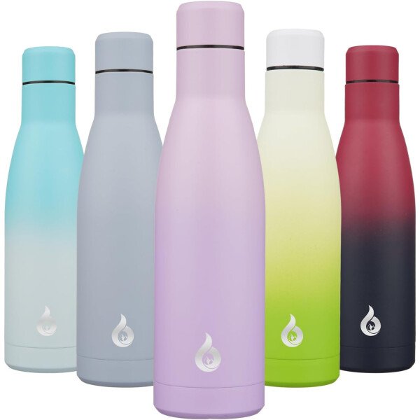 BJPKPK Botella de agua aislada de 12 onzas Samll de acero inoxidable, reutilizable, termo metálico que mantiene el frío y el calor, naranja atardecer - Image 338