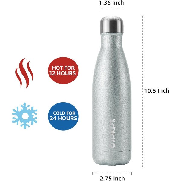 BJPKPK Botella de agua aislada de 12 onzas Samll de acero inoxidable, reutilizable, termo metálico que mantiene el frío y el calor, naranja atardecer - Image 361