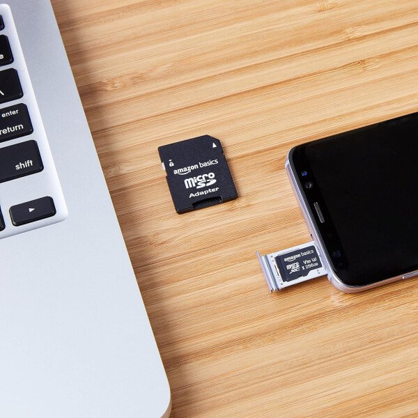 Amazon Basics Micro SDXC Memory Card with Full Size Adapter, A2, U3, Read Speed up to 100 MB/s, 128 GB, Black - Imagen 29