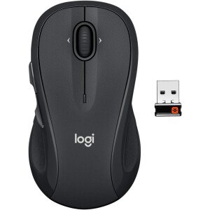 Logitech M510 - Mouse inalámbrico para computador Forma cómoda con receptor unificador USB
