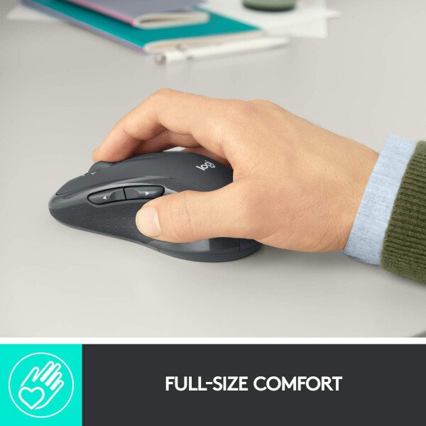 Logitech M510 - Mouse inalámbrico para computador Forma cómoda con receptor unificador USB - Imagen 2