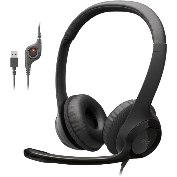 Auricular USB H390 ClearChat Comfort de Logitech., Negro talla única