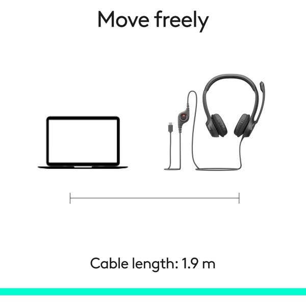 Auricular USB H390 ClearChat Comfort de Logitech., Negro talla única - Imagen 39