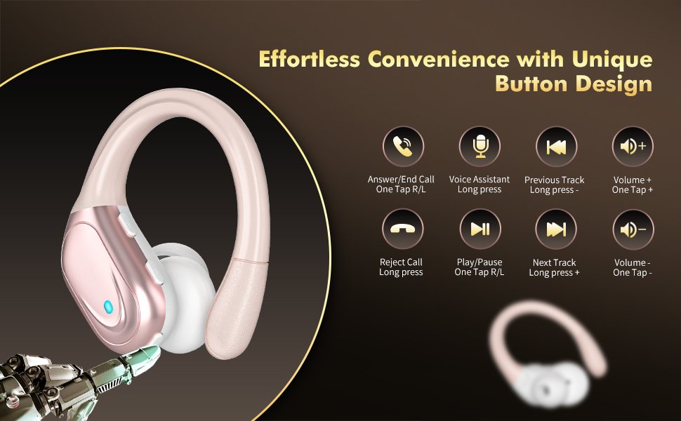 auriculares con diseño único de botón