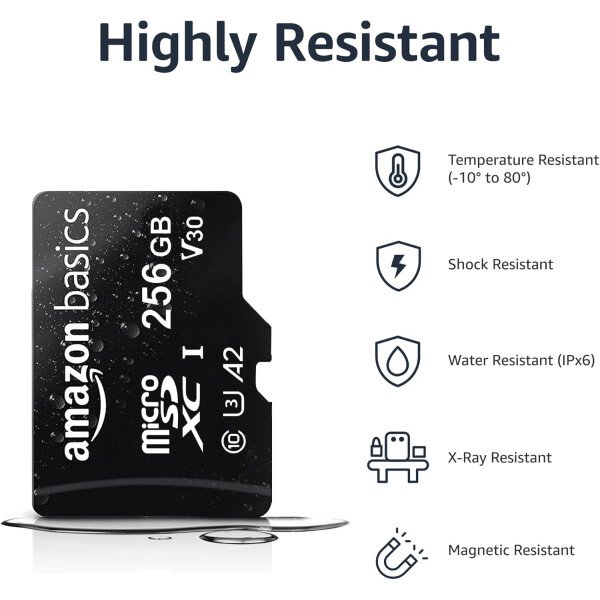 Amazon Basics Micro SDXC Memory Card with Full Size Adapter, A2, U3, Read Speed up to 100 MB/s, 128 GB, Black - Imagen 51