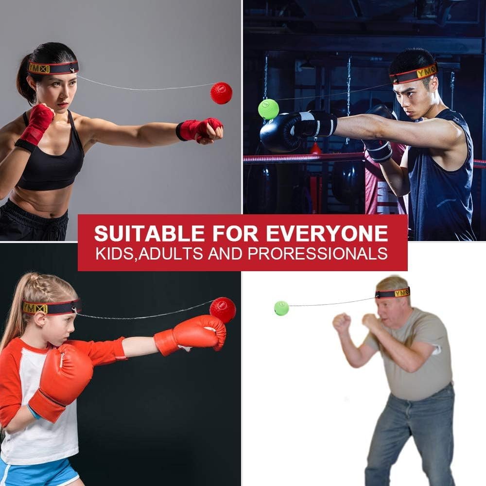Ultimate Reflex Ball Set – 4 React Reflex Ball Plus 2 diademas ajustables, ideal para reflejos, sincronización, precisión, enfoque y coordinación ojo-mano para boxeo, MMA y Krav Mega - Imagen 8