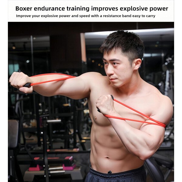 Bandas de resistencia de boxeo premium para velocidad, fuerza, ideales para luchadores, atletas y entusiastas del fitness para mejorar las técnicas de combate y el entrenamiento en casa - Imagen 3