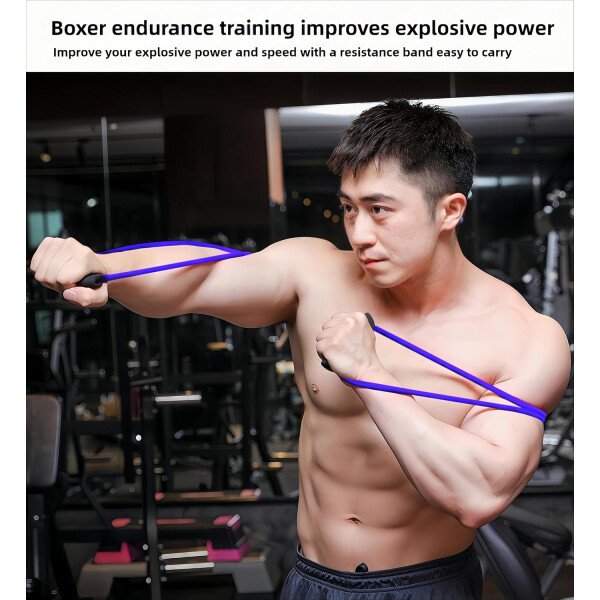 Bandas de resistencia de boxeo premium para velocidad, fuerza, ideales para luchadores, atletas y entusiastas del fitness para mejorar las técnicas de combate y el entrenamiento en casa - Imagen 15