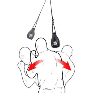 INNOLIFE Boxing Slip Bag, Dodge Hide Speed Bag Maize Ball Leather Ball for Reflex Training, Boxing, Kickboxing, MMA Pendulum Training, Red