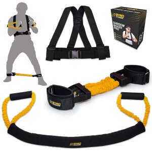 Shadow Boxer Pro | Juego de bandas de resistencia de boxeo para boxeo de sombra, viene con puños de tobillo | Complemento ideal para tu equipo de boxeo en casa