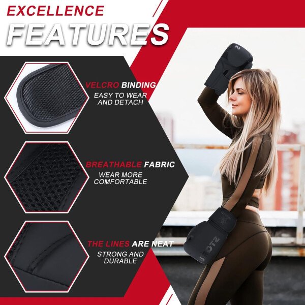 Guantes de boxeo para hombres y mujeres, guantes de entrenamiento de boxeo, guantes de boxeo MMA, Kickboxing, guantes de entrenamiento para boxeo, kickboxing, Muay Thai, MMA - Imagen 4