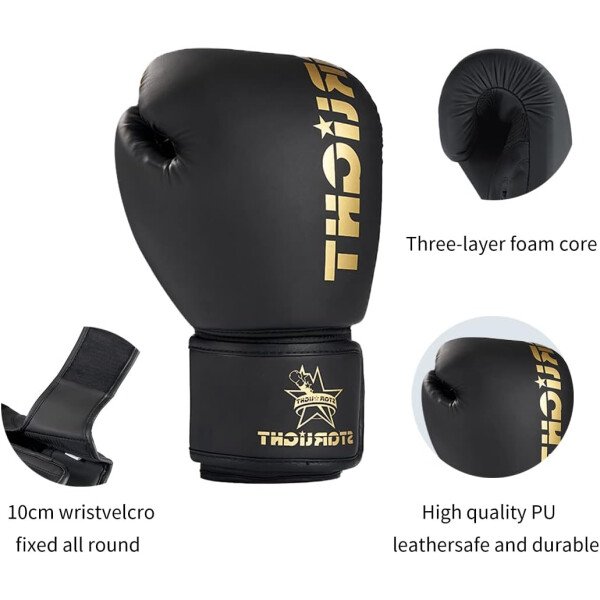 Guantes de boxeo para hombres y mujeres, guantes de entrenamiento de boxeo, guantes de boxeo MMA, Kickboxing, guantes de entrenamiento para boxeo, kickboxing, Muay Thai, MMA - Imagen 10