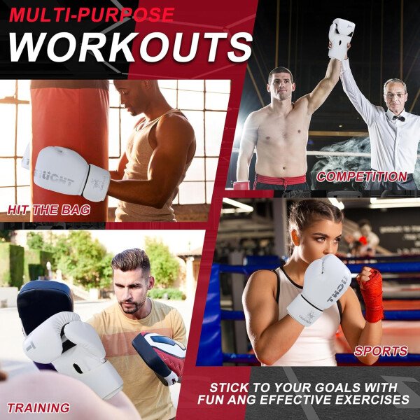 Guantes de boxeo para hombres y mujeres, guantes de entrenamiento de boxeo, guantes de boxeo MMA, Kickboxing, guantes de entrenamiento para boxeo, kickboxing, Muay Thai, MMA - Imagen 25