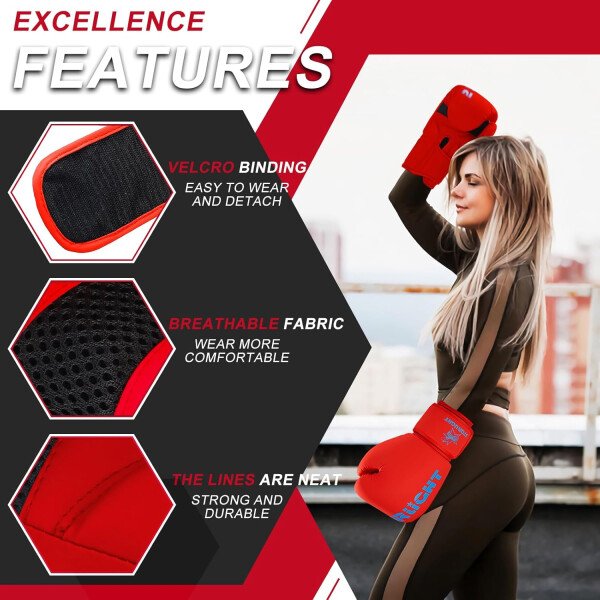 Guantes de boxeo para hombres y mujeres, guantes de entrenamiento de boxeo, guantes de boxeo MMA, Kickboxing, guantes de entrenamiento para boxeo, kickboxing, Muay Thai, MMA - Imagen 33