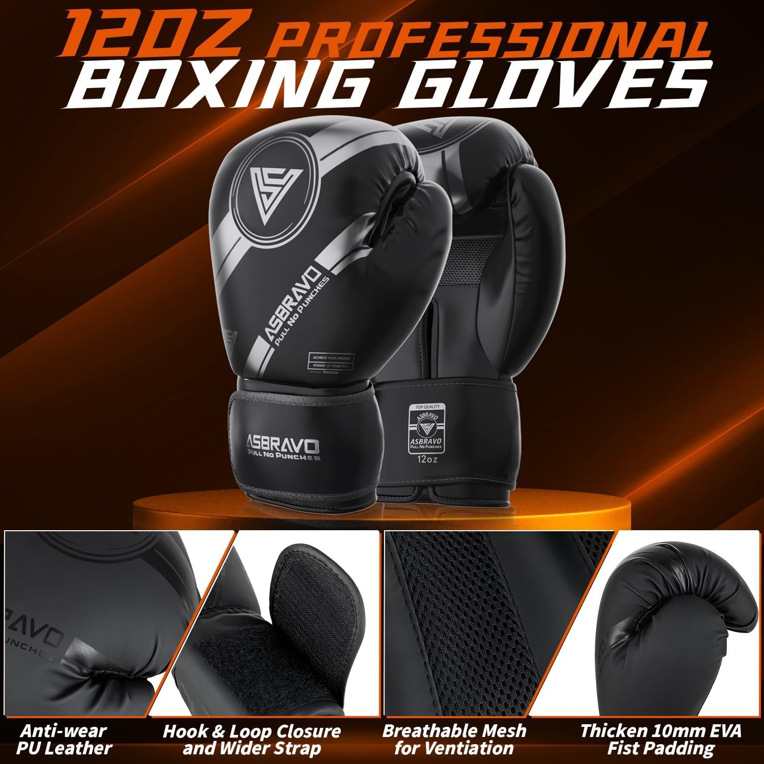 Saco de boxeo para adultos, juego de bolsa de boxeo pesada de 4 pies con guantes de 12 onzas para artes marciales mixtas de karate, kickboxing, boxeo, entrenamiento de gimnasio en casa, sin - Imagen 3