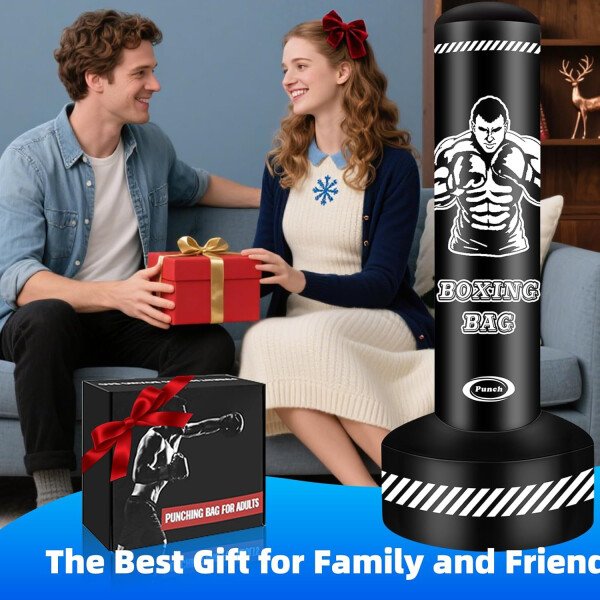 Heavy Freestanding Punching Bag for Adults, 70'' Standing Punching Bag Boxing Bags, Boxing Training Equipment Kickboxing Bags for Training MMA Muay Thai Fitness Home Gym - Imagen 14