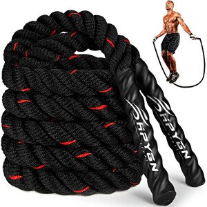Cuerda de saltar, cuerdas de saltar pesadas para hombres y mujeres, 2.8 libras, 3 libras, 3.8 libras, 5 libras, cuerda de saltar pesada para ejercicio, jumpropes para adultos para entrenamiento en
