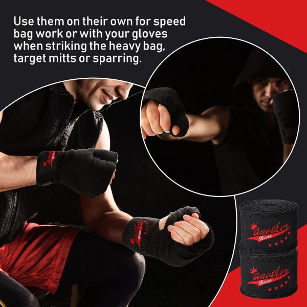 15 pares de envolturas de boxeo para mano de 180 pulgadas, vendas de mano de boxeo a granel para artes marciales deportivas para boxeo, kickboxing, kickboxing, vendas de mano de estilo mexicano para - Imagen 6