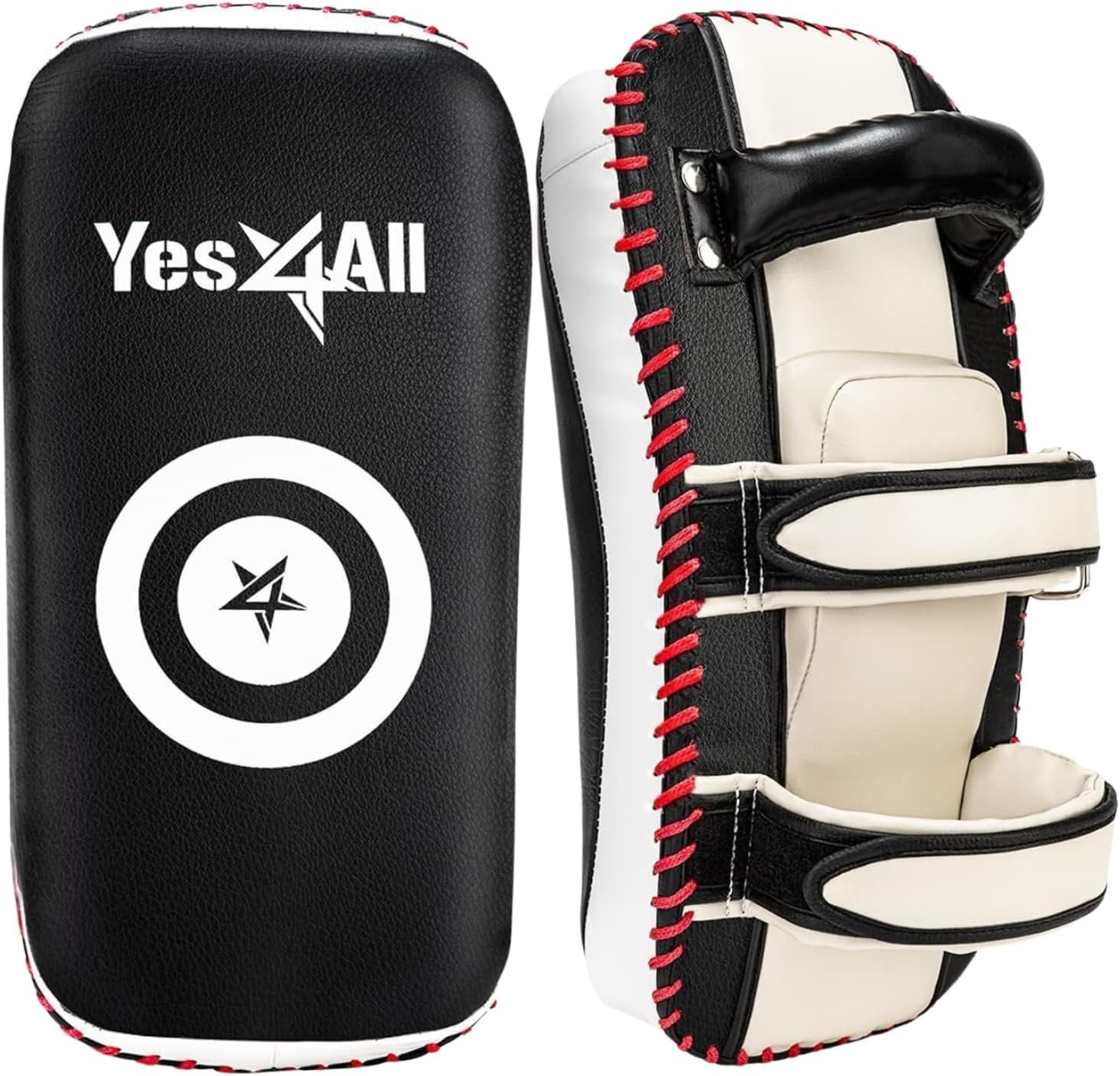 Yes4All Almohadilla gruesa de boxeo curvada Thai Pad MMA Strike Kick Shield, acolchado de entrenamiento para sparring para kickboxing y defensa personal - Se vende en pares