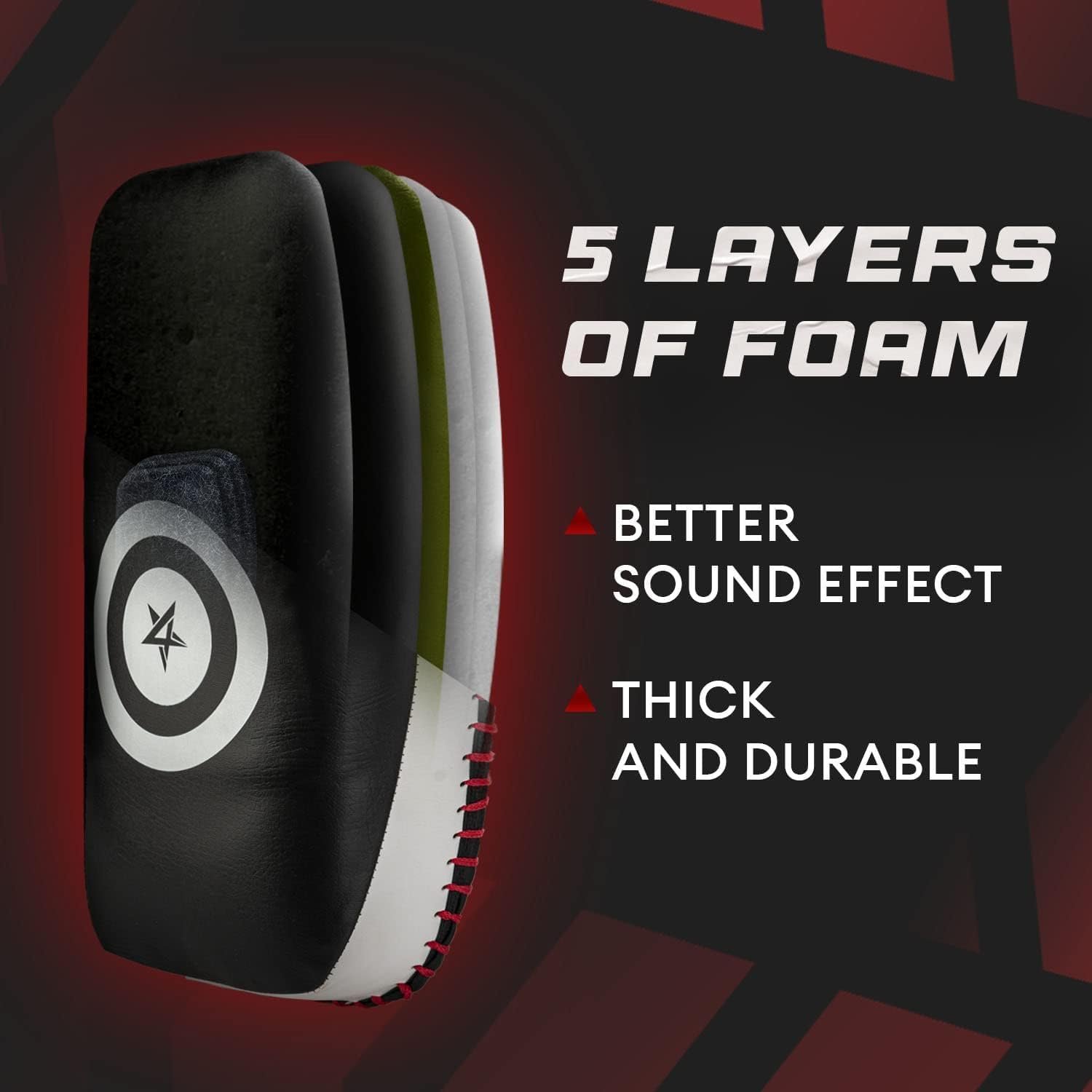 Yes4All Almohadilla gruesa de boxeo curvada Thai Pad MMA Strike Kick Shield, acolchado de entrenamiento para sparring para kickboxing y defensa personal - Se vende en pares - Imagen 2