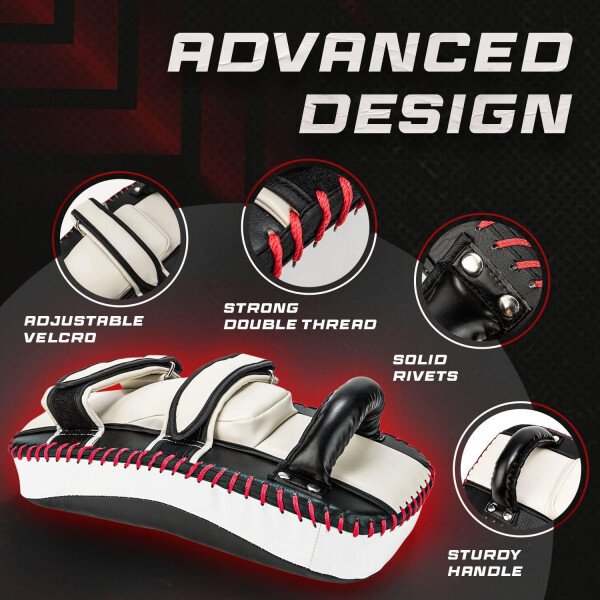 Yes4All Almohadilla gruesa de boxeo curvada Thai Pad MMA Strike Kick Shield, acolchado de entrenamiento para sparring para kickboxing y defensa personal - Se vende en pares - Imagen 4