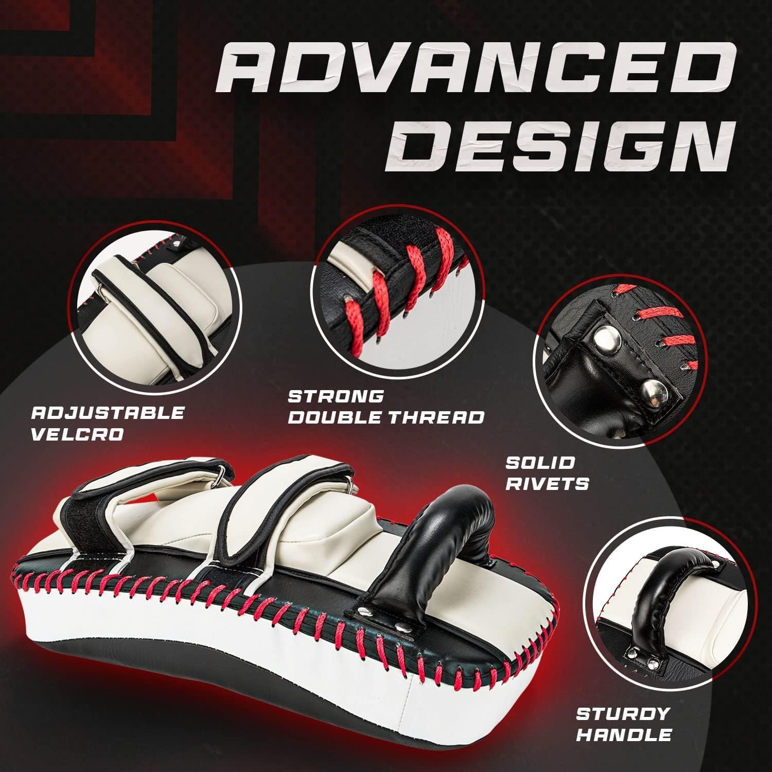 Yes4All Almohadilla gruesa de boxeo curvada Thai Pad MMA Strike Kick Shield, acolchado de entrenamiento para sparring para kickboxing y defensa personal - Se vende en pares - Imagen 4
