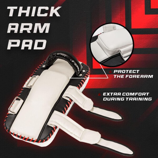 Yes4All Almohadilla gruesa de boxeo curvada Thai Pad MMA Strike Kick Shield, acolchado de entrenamiento para sparring para kickboxing y defensa personal - Se vende en pares - Imagen 5