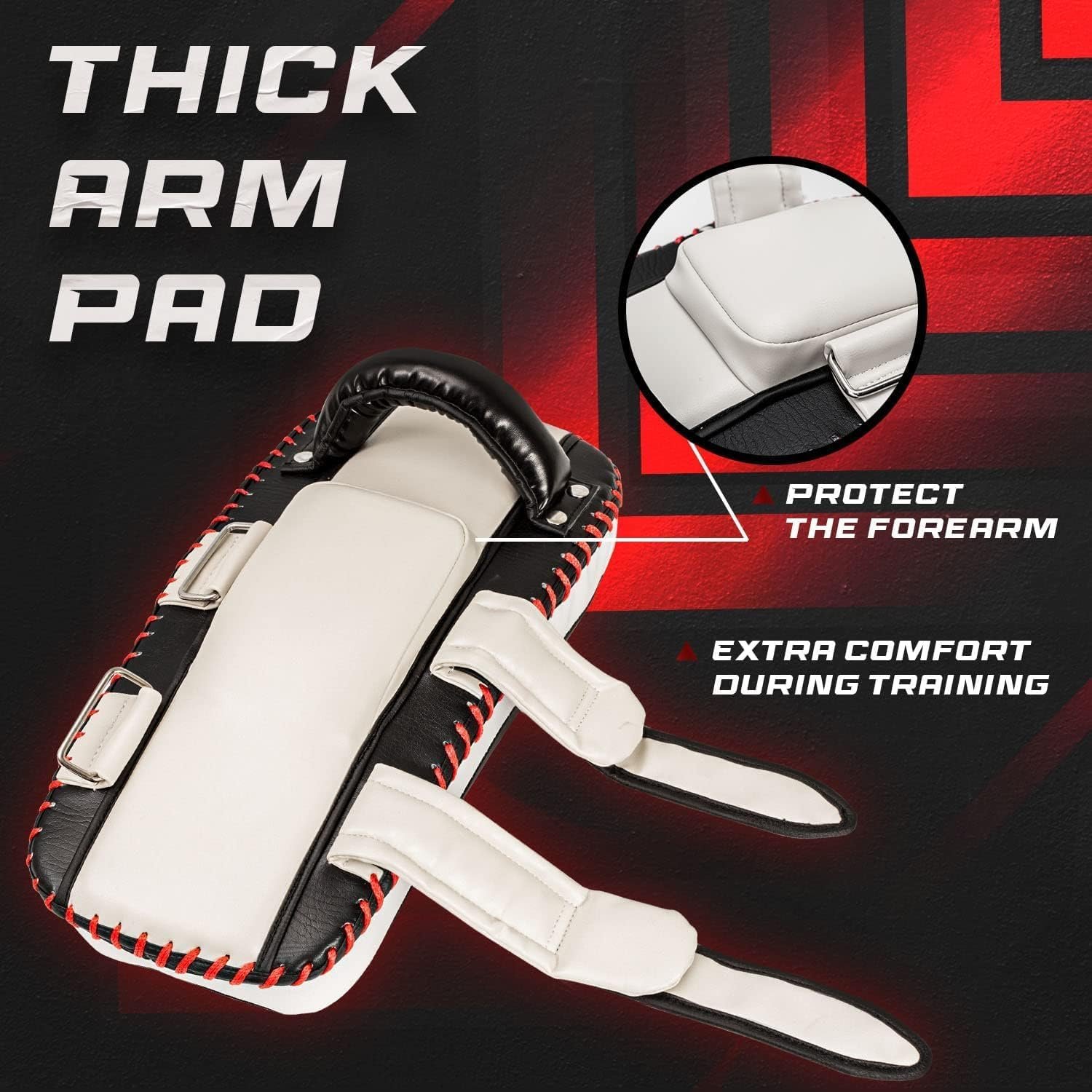 Yes4All Almohadilla gruesa de boxeo curvada Thai Pad MMA Strike Kick Shield, acolchado de entrenamiento para sparring para kickboxing y defensa personal - Se vende en pares - Imagen 5