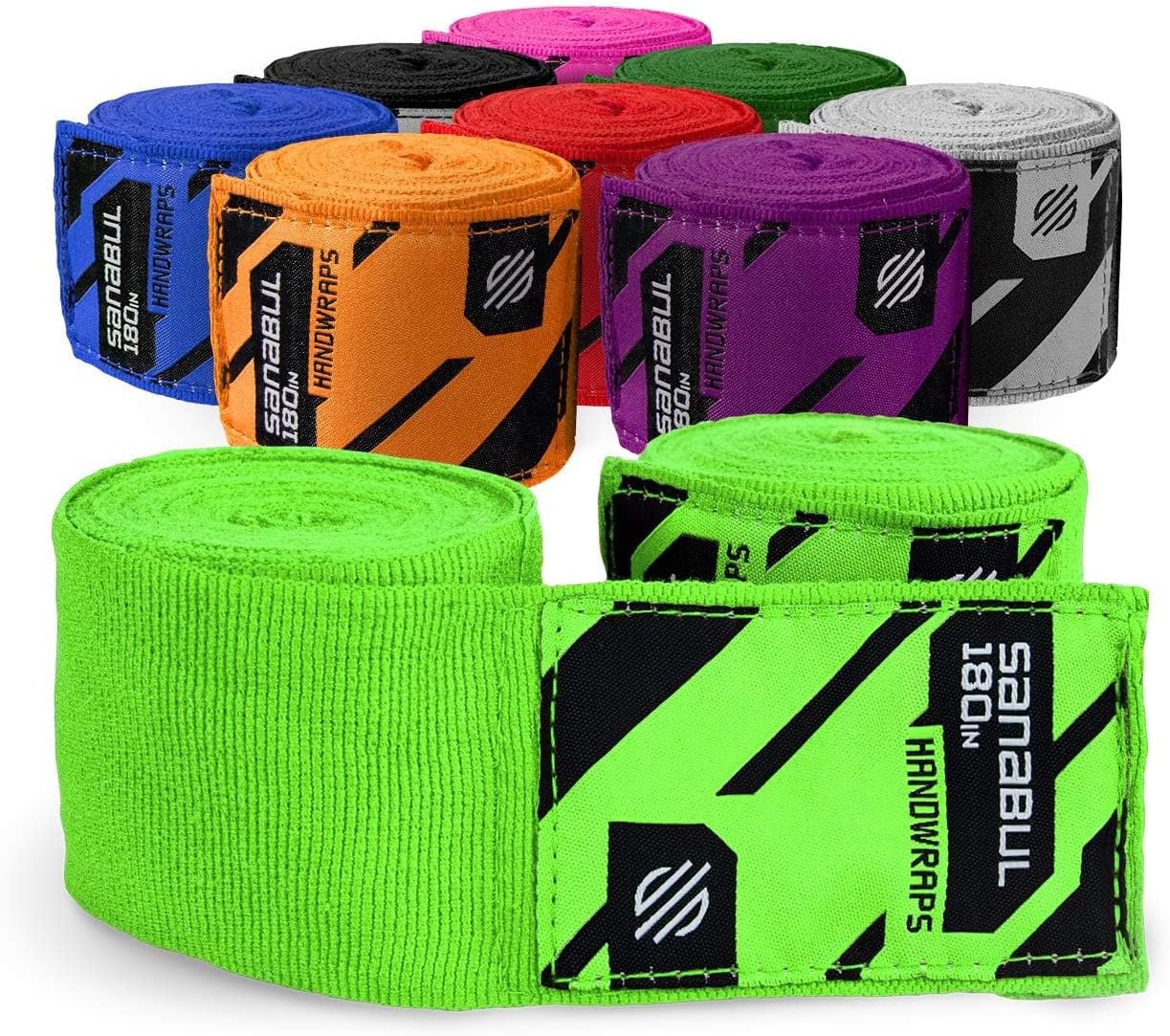 Sanabul - Vendas para mano elásticas profesionales boxeo, kickboxing, Muay Thai y artes marciales mixtas, 180 pulgadas - Imagen 8