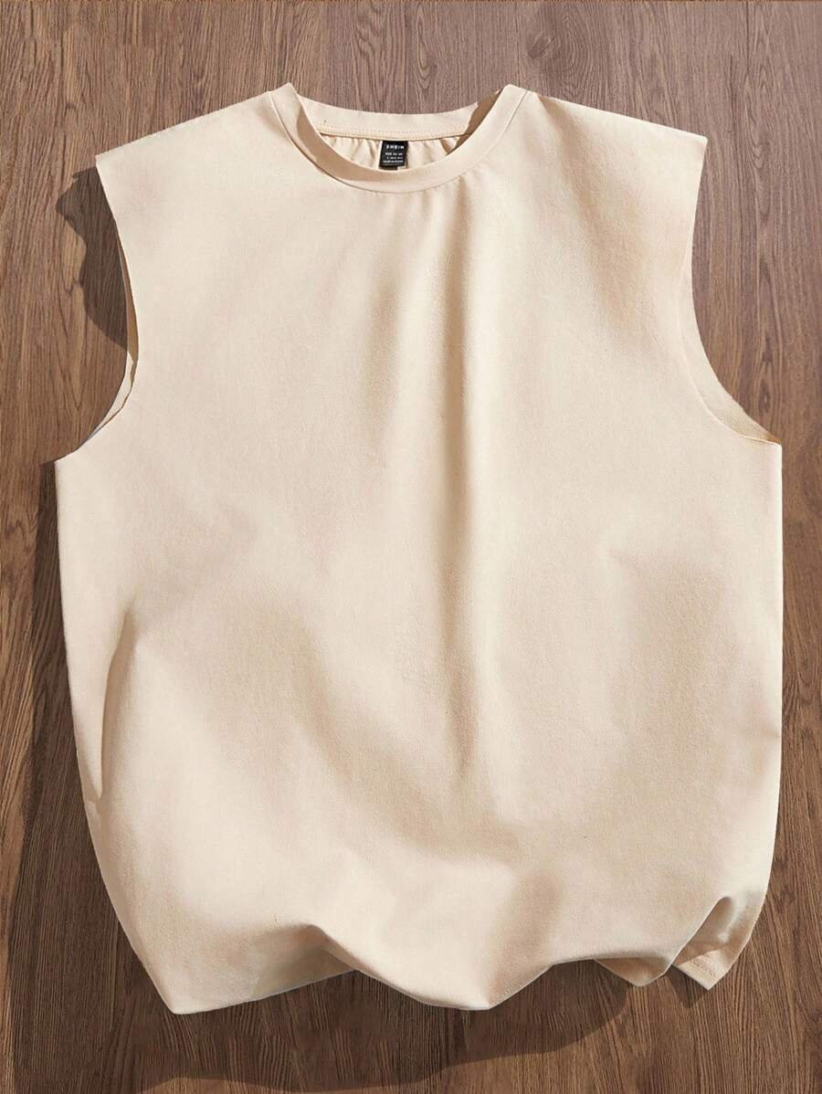 Manfinity Joysei Camiseta de tirantes holgada con estampado de guantes de boxeo vintage americano para hombres, talla estándar, blanco - Imagen 14