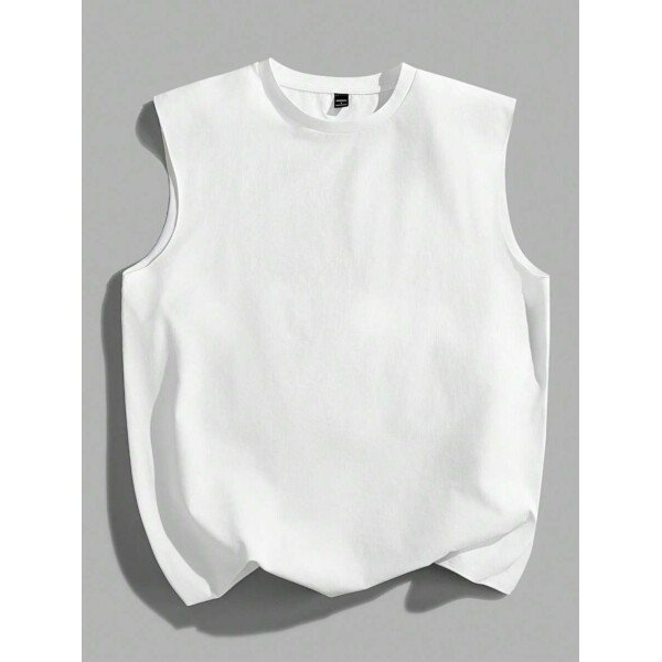 Manfinity Joysei Camiseta de tirantes holgada con estampado de guantes de boxeo vintage americano para hombres, talla estándar, blanco - Imagen 27