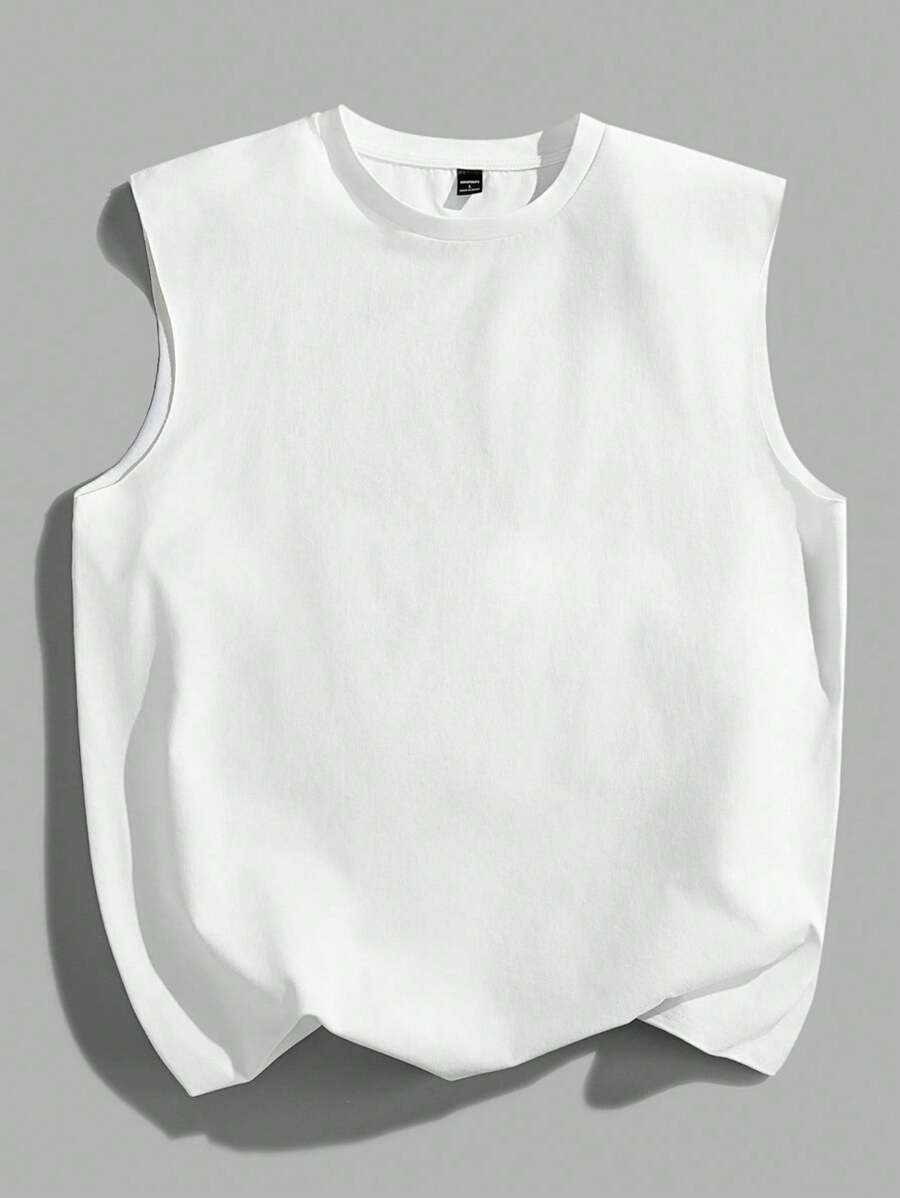 Manfinity Joysei Camiseta de tirantes holgada con estampado de guantes de boxeo vintage americano para hombres, talla estándar, blanco - Imagen 27