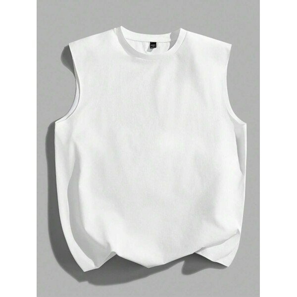 Manfinity Joysei Camiseta de tirantes holgada con estampado de guantes de boxeo vintage americano para hombres, talla estándar, blanco - Imagen 31