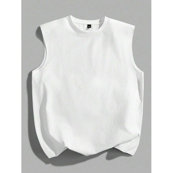 Manfinity Joysei Camiseta de tirantes holgada con estampado de guantes de boxeo vintage americano para hombres, talla estándar, blanco - Imagen 35