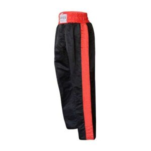 Pantalones de kickboxing de nylon/satén Amber Fight Gear con una cintura de 3" estilo boxeo y cordón, y durabilidad