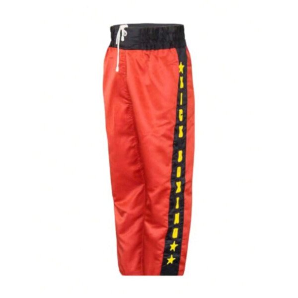 Pantalones de kickboxing de nylon/satén Amber Fight Gear con una cintura de 3" estilo boxeo y cordón, y durabilidad - Imagen 5