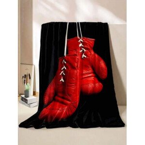 Manta impresa con guantes de boxeo de 6 tamaños, cálida, suave y cómoda para el hogar, viajes, sofá, ropa de cama, regalo para vacaciones