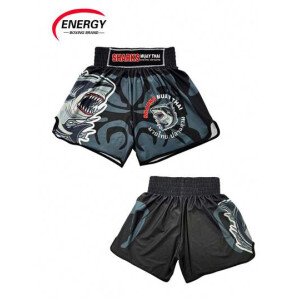MXUK Short de entrenamiento para deportes de lucha como MMA, boxeo, fitness, Muay Thai, kickboxing, con estampado de tiburón