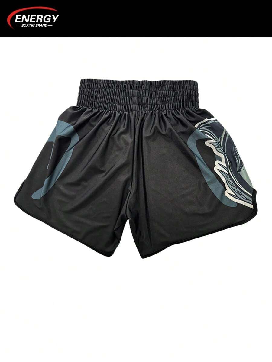 MXUK Short de entrenamiento para deportes de lucha como MMA, boxeo, fitness, Muay Thai, kickboxing, con estampado de tiburón - Imagen 4