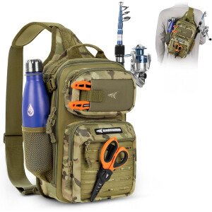KastKing BlowBak - Bolsa táctica para aparejos de pesca, mochila de pesca ligera, almacenamiento para equipo y equipo, regalo para hombres