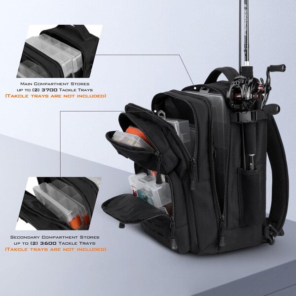 KastKing BlowBak - Bolsa táctica para aparejos de pesca, mochila de pesca ligera, almacenamiento para equipo y equipo, regalo para hombres - Imagen 12