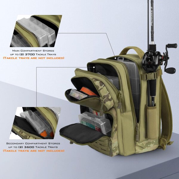 KastKing BlowBak - Bolsa táctica para aparejos de pesca, mochila de pesca ligera, almacenamiento para equipo y equipo, regalo para hombres - Imagen 46