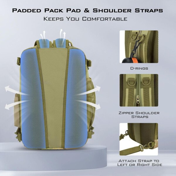KastKing BlowBak - Bolsa táctica para aparejos de pesca, mochila de pesca ligera, almacenamiento para equipo y equipo, regalo para hombres - Imagen 47