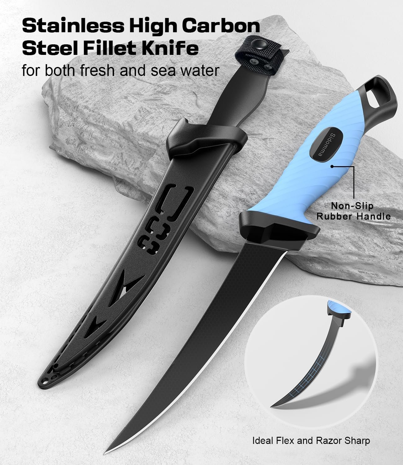 Equipo de pesca profesional y herramientas de herramientas Kit de accesorios con alicates de pesca, cuchillo de filete, tijeras, pinza de labios de pescado, regla de pescado, regalos de pesca - Imagen 4