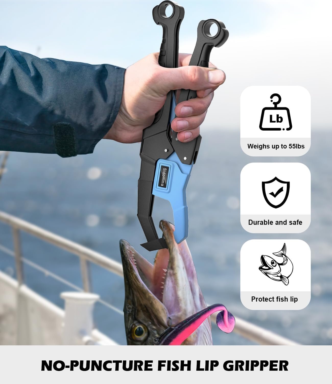 Equipo de pesca profesional y herramientas de herramientas Kit de accesorios con alicates de pesca, cuchillo de filete, tijeras, pinza de labios de pescado, regla de pescado, regalos de pesca - Imagen 5