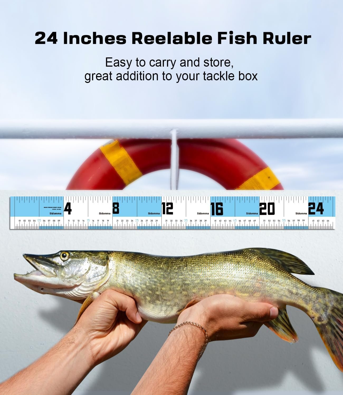 Equipo de pesca profesional y herramientas de herramientas Kit de accesorios con alicates de pesca, cuchillo de filete, tijeras, pinza de labios de pescado, regla de pescado, regalos de pesca - Imagen 7